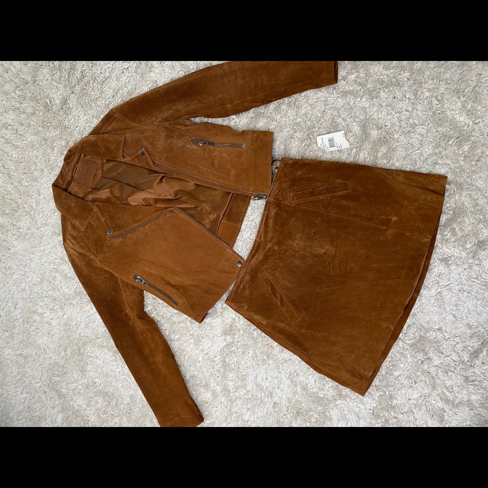 Blanknyc Coffee Suede Matching Set